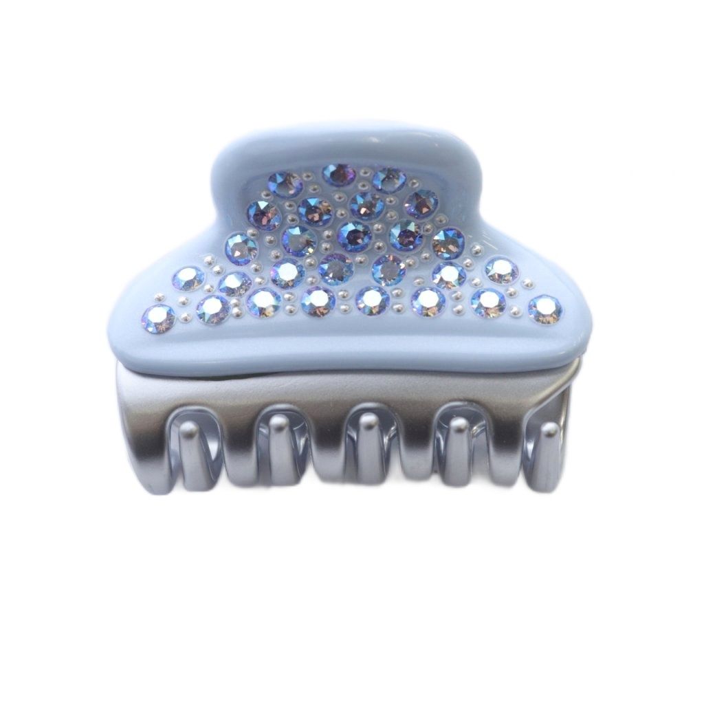 アレクサンドルドゥパリ Alexandre De Paris ヴァンドームクリップ ロゴ 水色 シルバー色