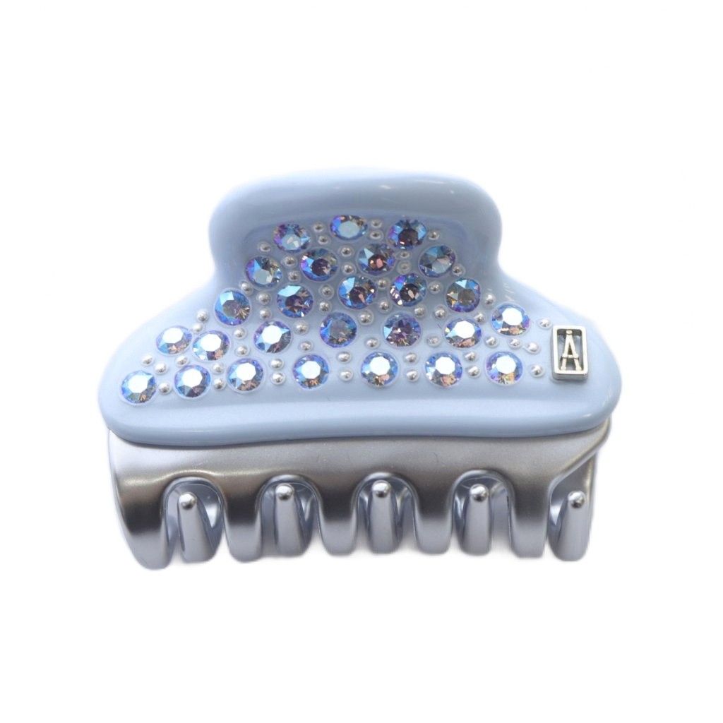 アレクサンドルドゥパリ Alexandre De Paris ヴァンドームクリップ ロゴ 水色 シルバー色