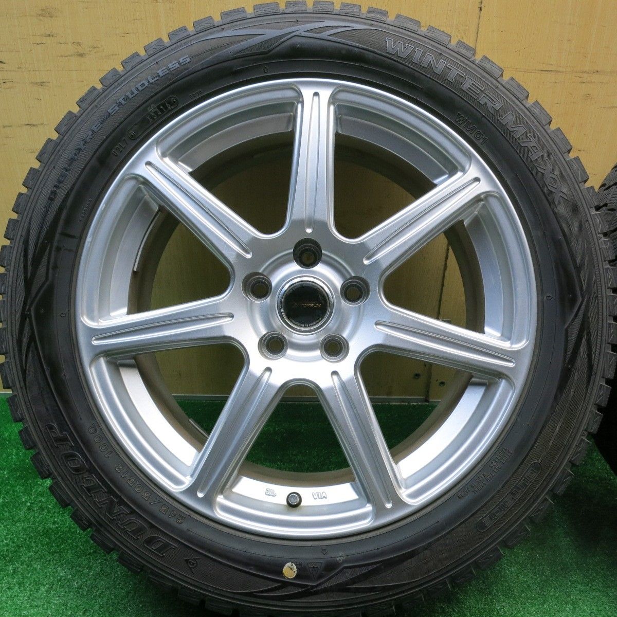  バリ溝 9 5分 スタッドレス 245 50 R 18 ダンロップ ウインターマックス WM 01 TOPRUN トップラン 18インチ PCD 114 3 5 H ス 18インチ タイヤ ホイールセット
