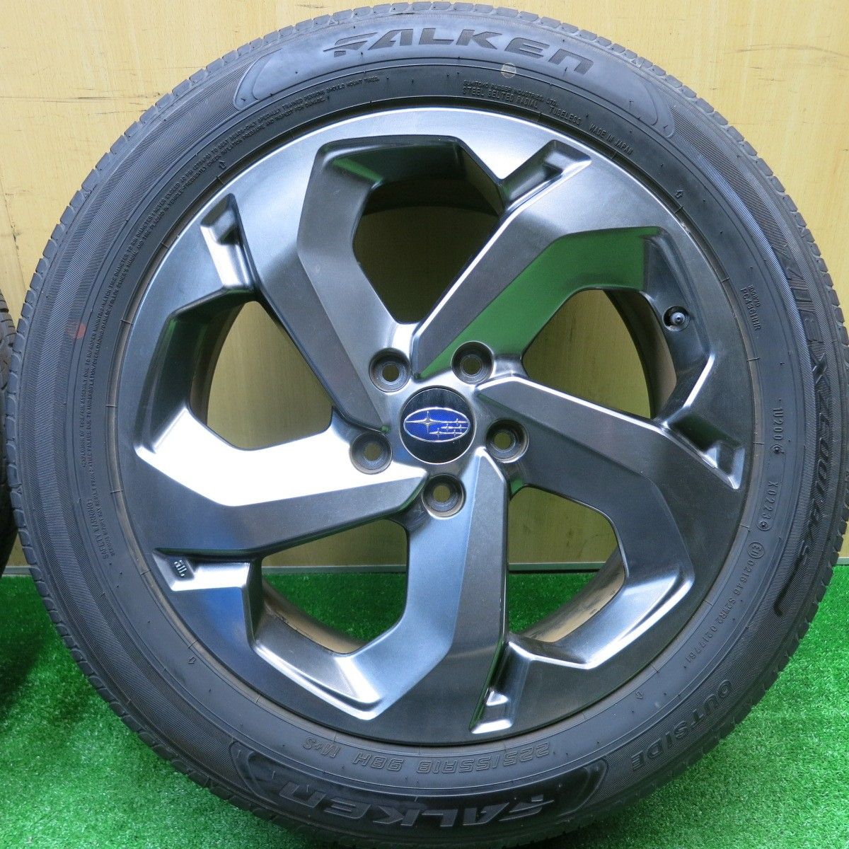 バリ溝 23年 9 5分 スバル SK フォレスター STI スポーツ ENKEI 225 55 R 18 ファルケン ZIEX ZE 001 A S 18インチ エンケイ PCD 114 3 5 H ノ