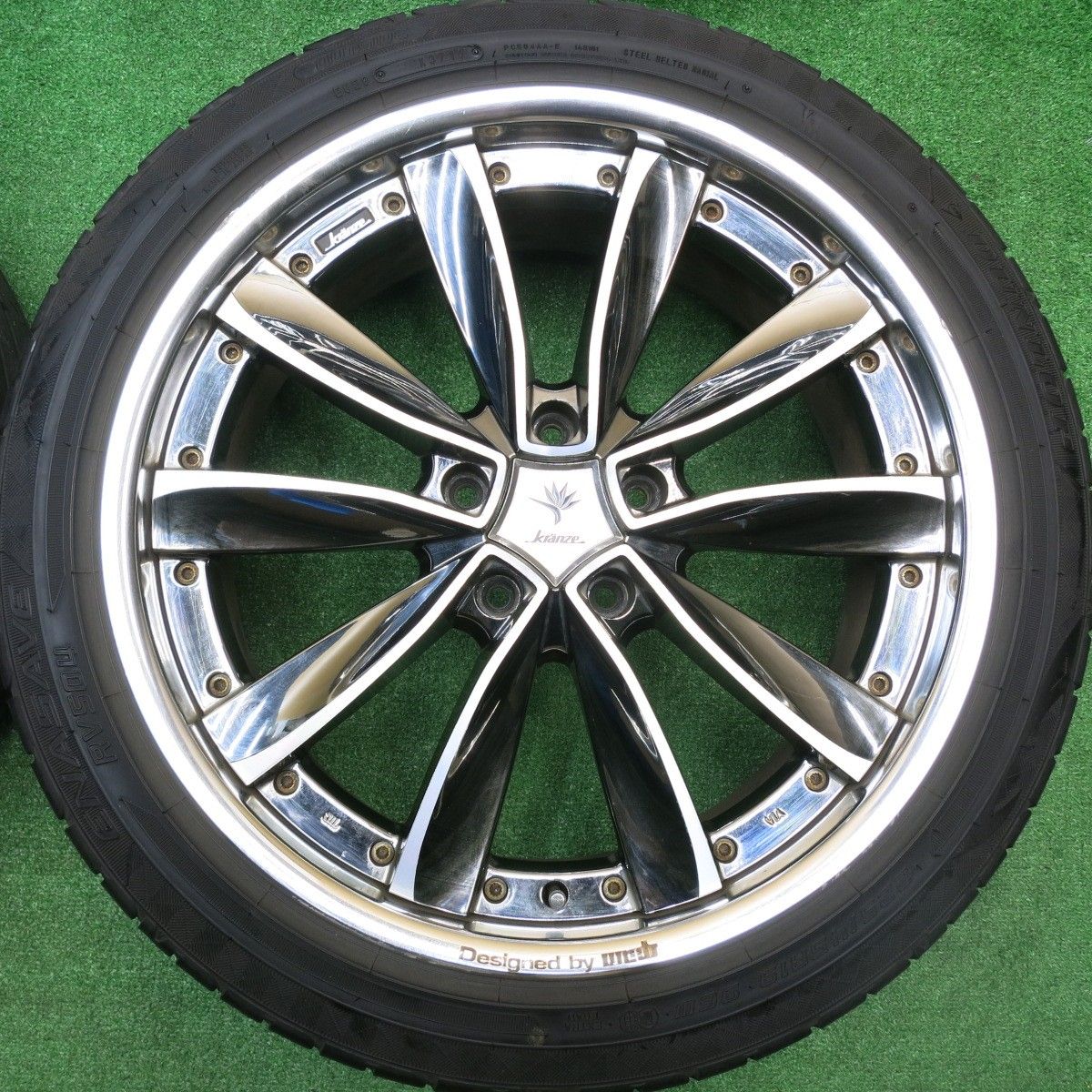  バリ溝 9分 kranze 225 45 R 19 ダンロップ エナセーブ RV 504 クレンツェ クリシュナ 19インチ PCD 114 3 5 H ノ 19インチ タイヤ ホイールセット