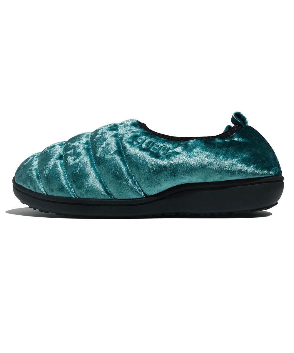 SUBU - VAMP VELVET PETROL ブルー ターコイズ ベルベット サンダル スブ シューズ SIZE 1 2 3