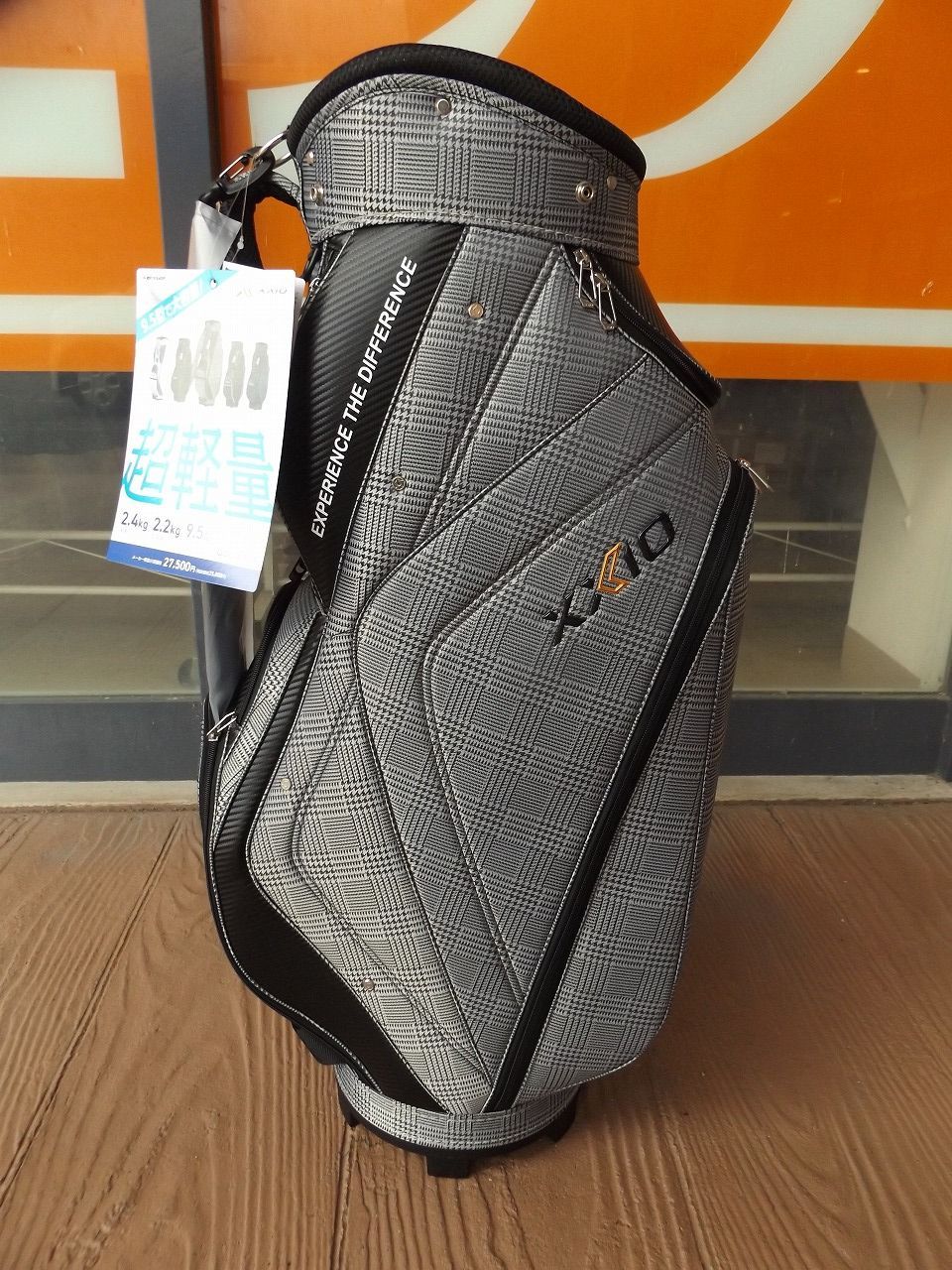 XXIO GGC-X164 キャディバッグ 超軽量 9.5型 2.2kg グレンチェック ダンロップ ゼクシオ ゴルフバッグ