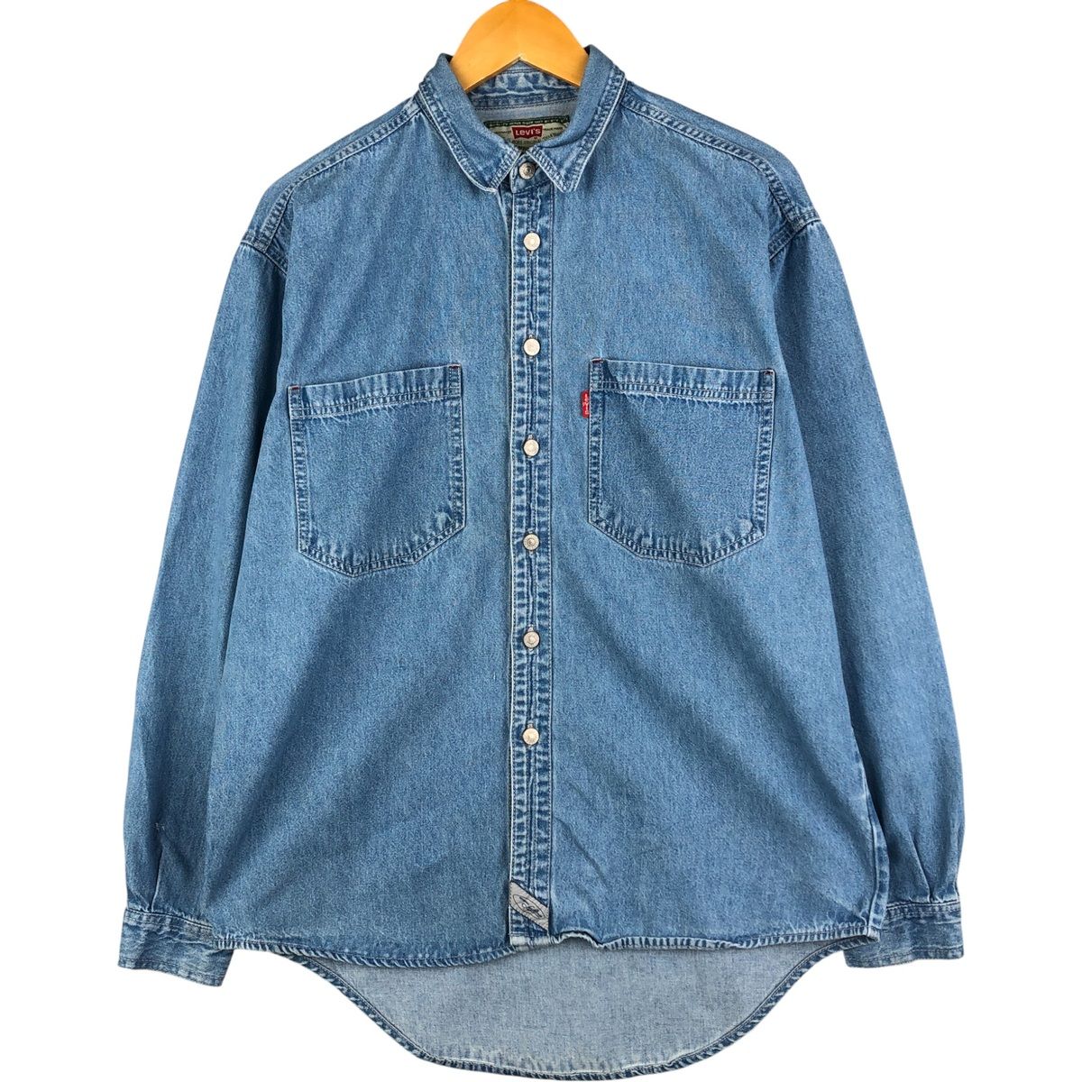 古着 90年代 リーバイス Levi\u0027s 長袖 デニムシャツ メンズM相当 