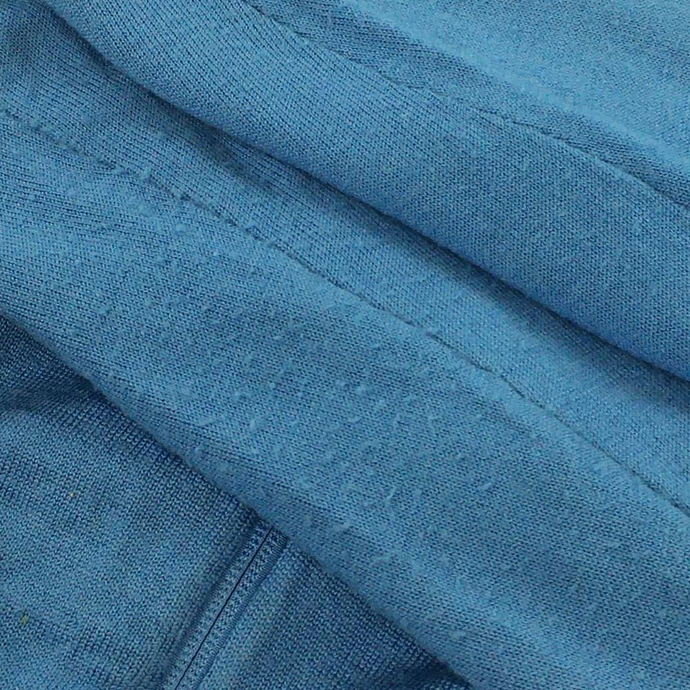 美化された ビームスゴルフ ニットジップパーカー ライトブルー シリコンワッペン 裏地付 メンズ M ゴルフウェア BEAMS GOLF