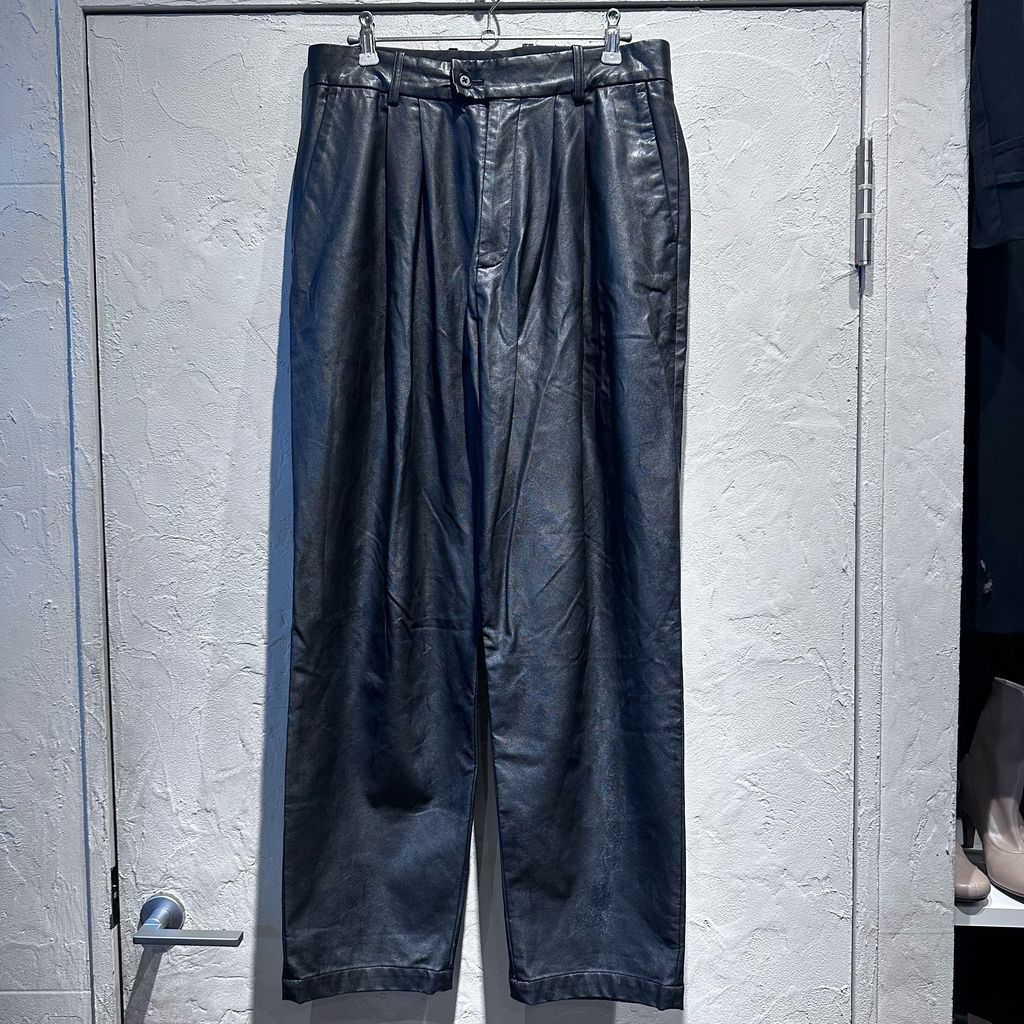 stein. シュタイン 21SS FAKE LEATHER TROUSERS レザーパンツ ST231 ブラック size M 代官山A11