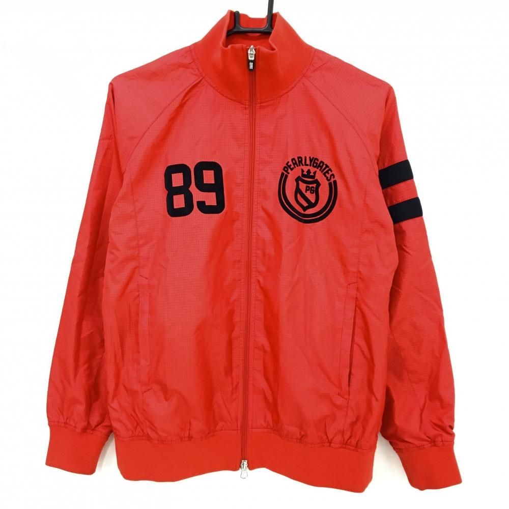 パーリーゲイツ ジャケットブルゾン レッド チェック地模様 レディース 1 M ゴルフウェア PEARLY GATES