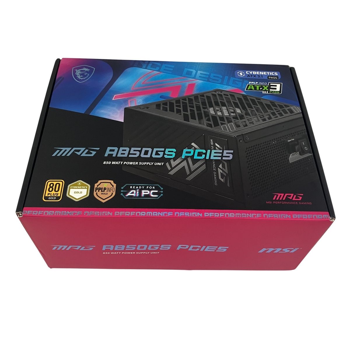 MSI MPG A850GS PCIE5 850W PC電源ユニット 80PLUS GOLD認証 ATX3.0 PCIe 5.0対応 PCパーツ み T10537617