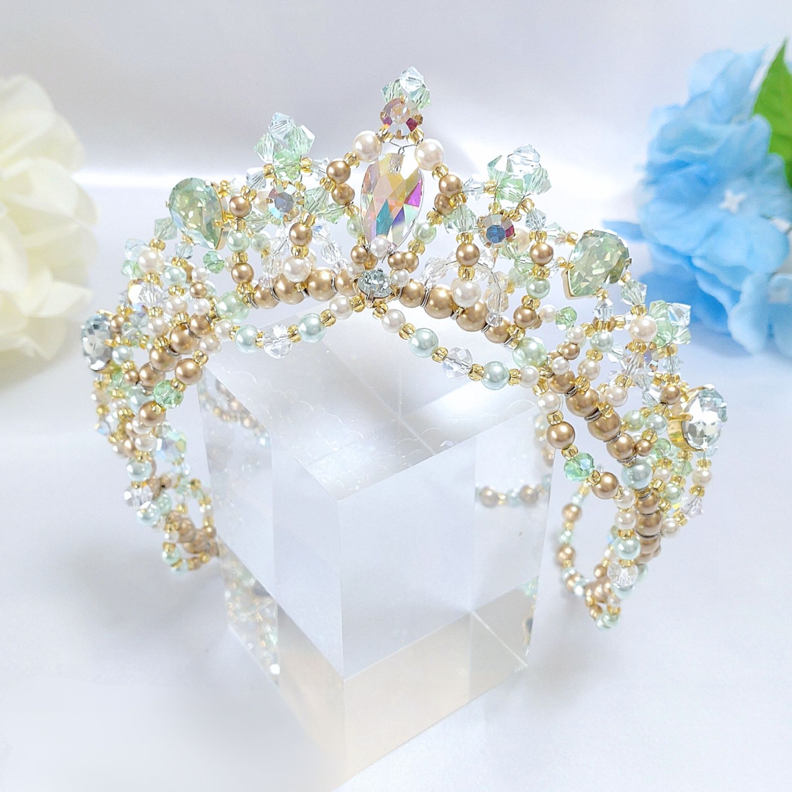 ティアラ ゴールド×ミントグリーン