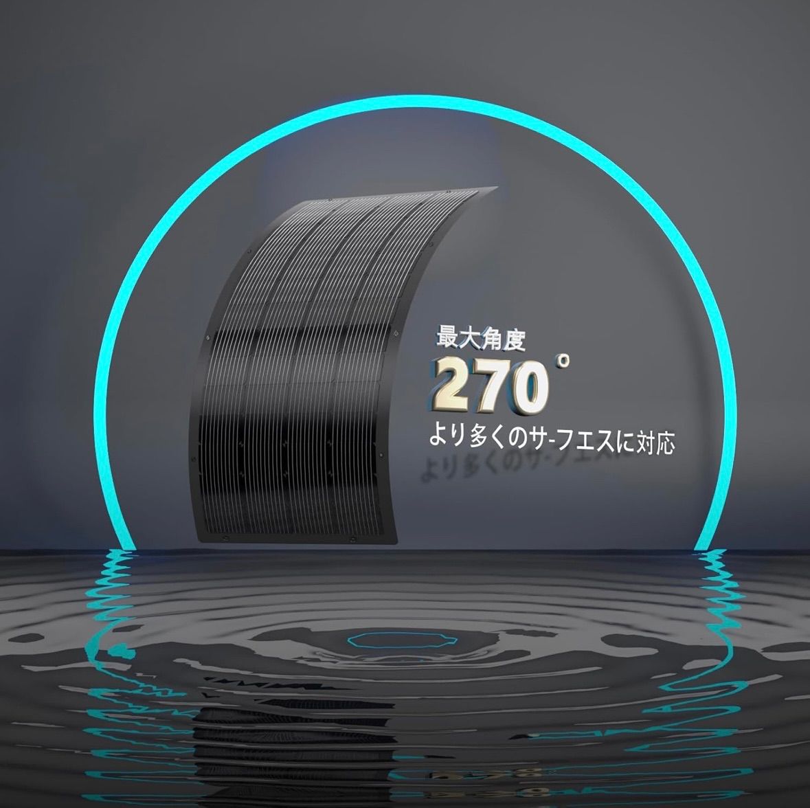 ソーラーパネル フレキシブル 200W 単結晶 ETFE フレキシブルソーラーパネル 270°折り曲げ 0.25cm超薄型ポータブル IP68防水 23 変換率 バッテリーシステム キャンプ 緊急用