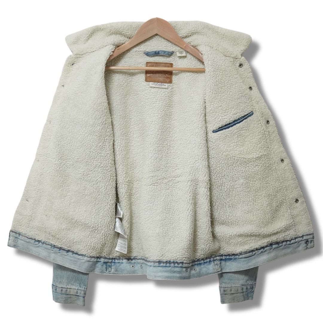 Levi's PREMIUM デニム ボアジャケット M インディゴブルー リーバイス