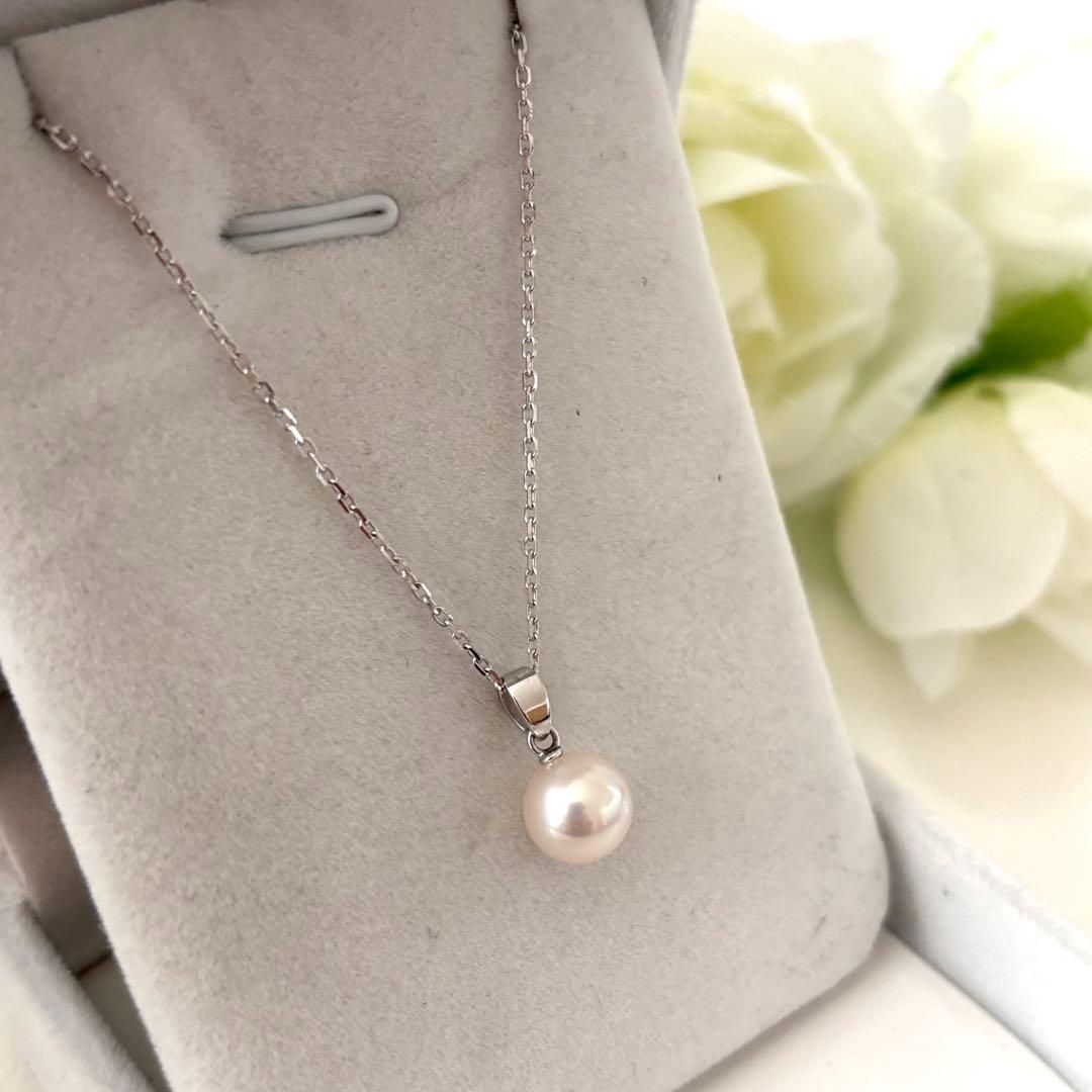 223【ミキモト】K18 パール　約8.0mm ネックレス 223【ミキモト】K18 パール 約8.0mm ネックレス - メルカリ