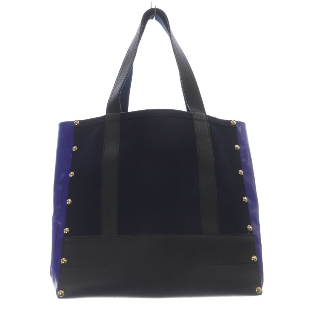 サカイ THAT BAG キャンバス レザー スタッズ トートバッグ ハンドバッグ 黒