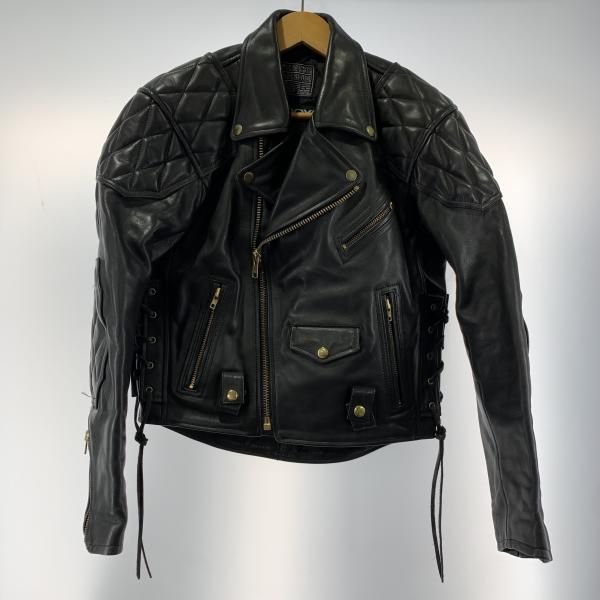 KADOYA サイドレースアップ ダブルライダースジャケット サイズM ブラック カドヤ 19