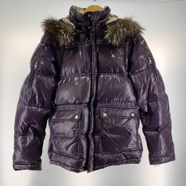 BURBERRY BLACK LABEL ダウンジャケット Mサイズ パープル バーバリーブラックレーベル ダウンジャケット パープル ノバチェック