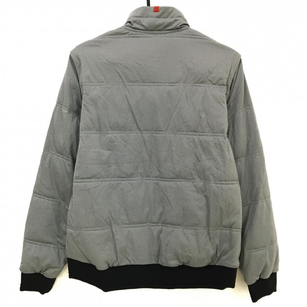 キャロウェイ レッドレーベル 2WAY中綿ジャケット 黒×グレー ブロックチェック 袖着脱可 メンズ M ゴルフウェア Callaway