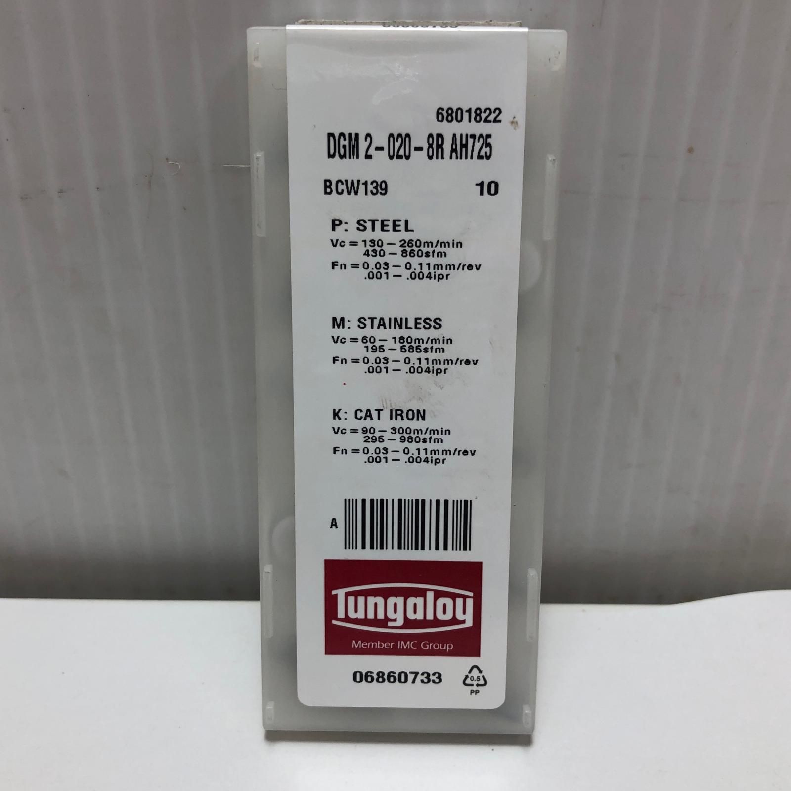  Tungaloy ねじ切りチップ DGM 2 020 8 R AH 725 その他 電動工具 エア工具