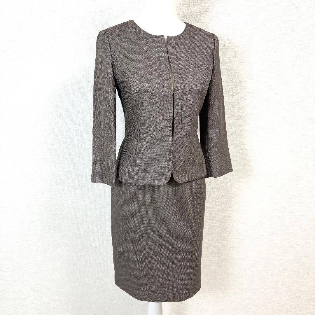 ANAYI ノー ジャケットスカートセットアップ 36 グレーブラウン