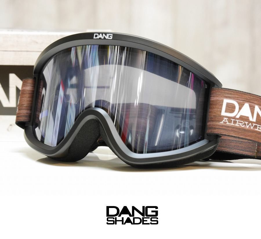 26 DANG SHADES ゴーグル NEW ORIGINAL 2.5 - Black Wood - High Contrast Clear Silver Mirror ジャパンフィット