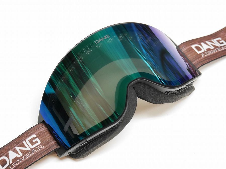 26 DANG SHADES ゴーグル ON LOCK JP - Black Wood Polarized Green Mirror 偏光レンズ ジャパンフィット