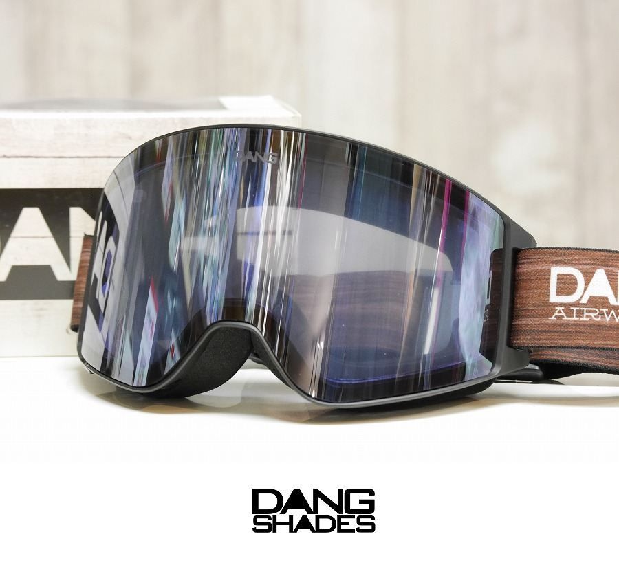 26 DANG SHADES ゴーグル ON LOCK JP - Black Wood - High Contrast Clear Silver Mirror ジャパンフィット