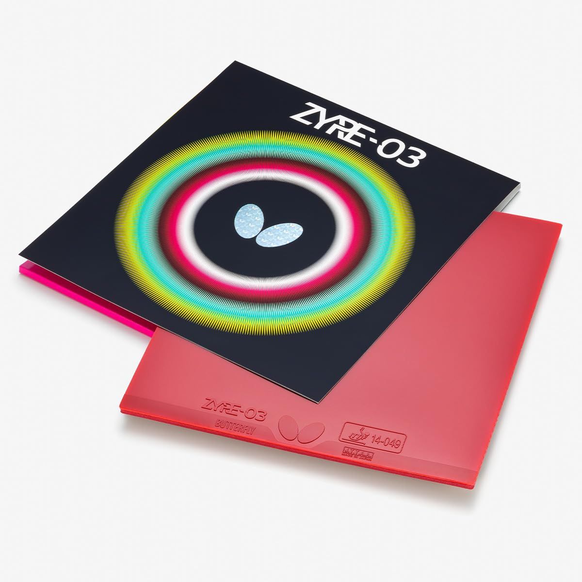 バタフライ Butterfly 卓球 ラバー ザイア03 レッド 2 5 06140 006 25 ハイテンション裏ラバー 回転 球持ち