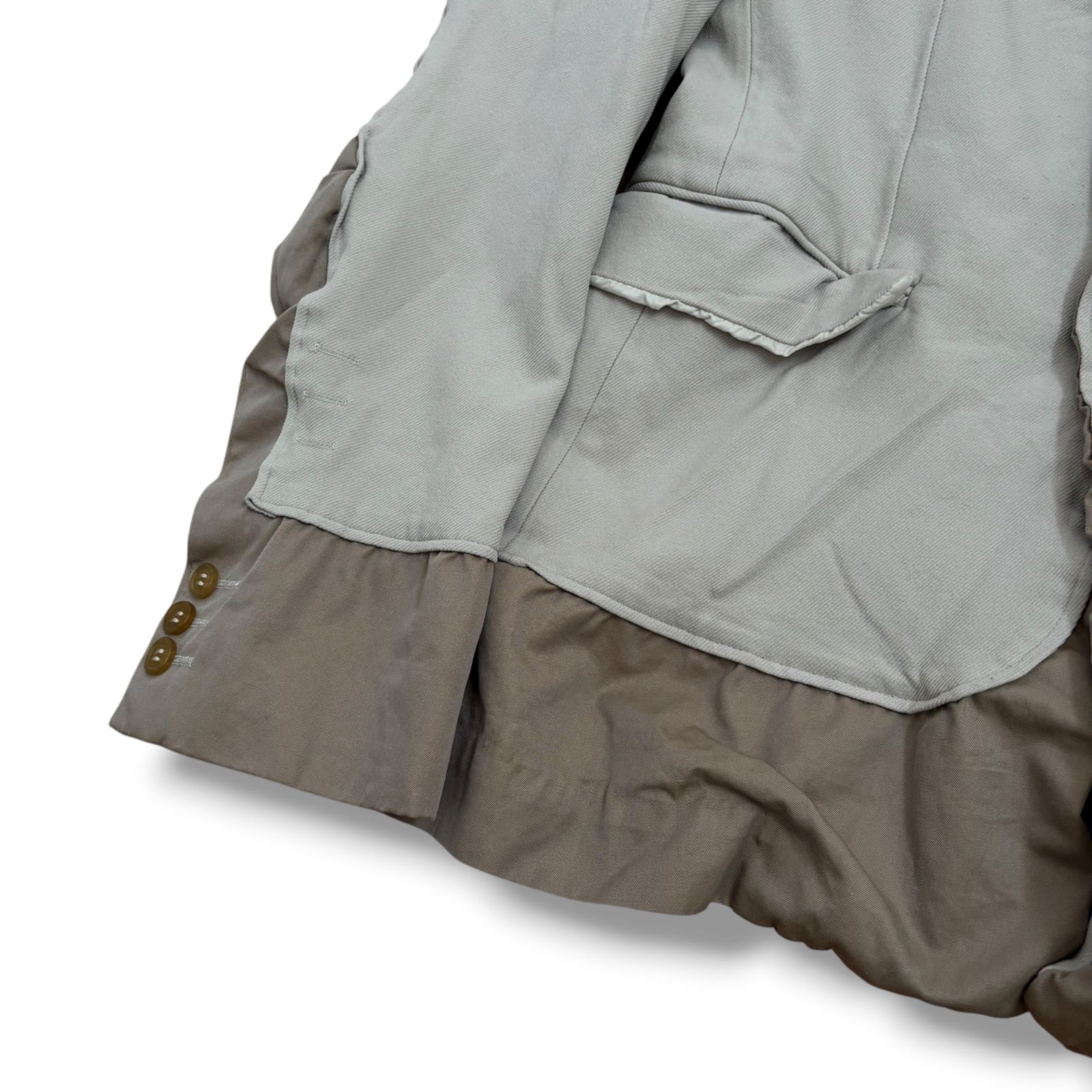 COMME des GARCONS HOMME PLUS EVER GREEN】縮絨ドッキングジャケット 