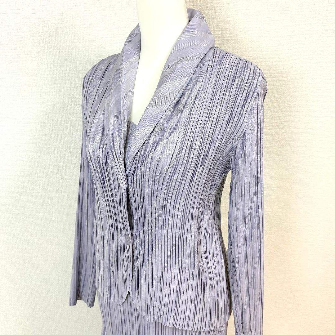 ISSEY MIYAKE ワンピースセットアップ 3 薄紫 プリーツ