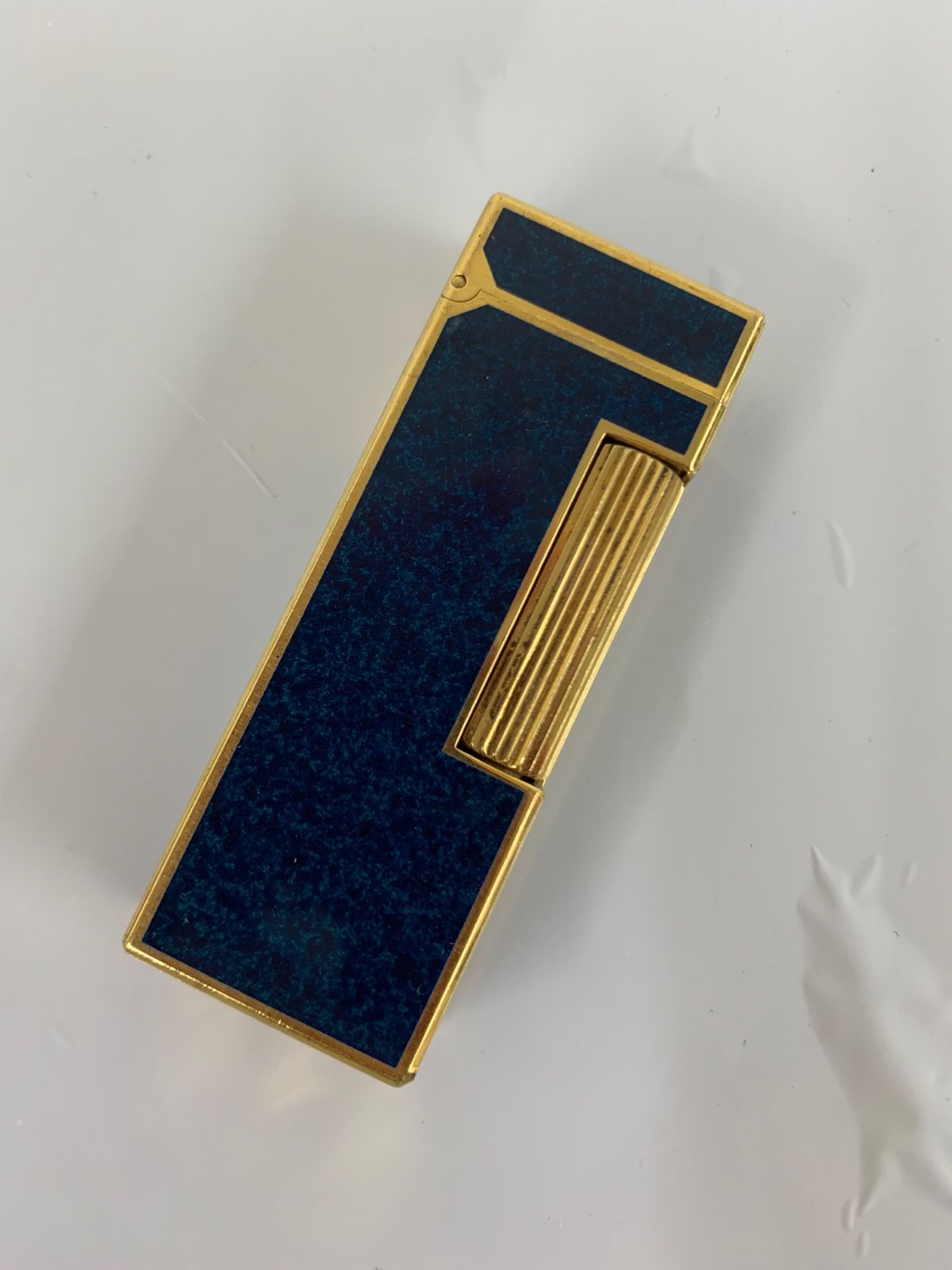 ○2 dunhill ダンヒル ライター ゴールド ブルー【その他】【1】