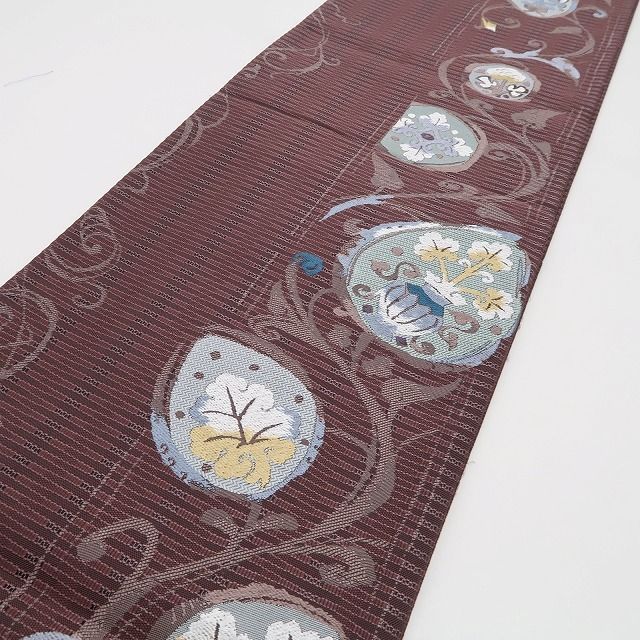 ❁tomihisa❁ やまと誂製 コプト献上 着物 正絹 全通 穏やかな色彩美に異国情緒をのせて 袋帯 7055