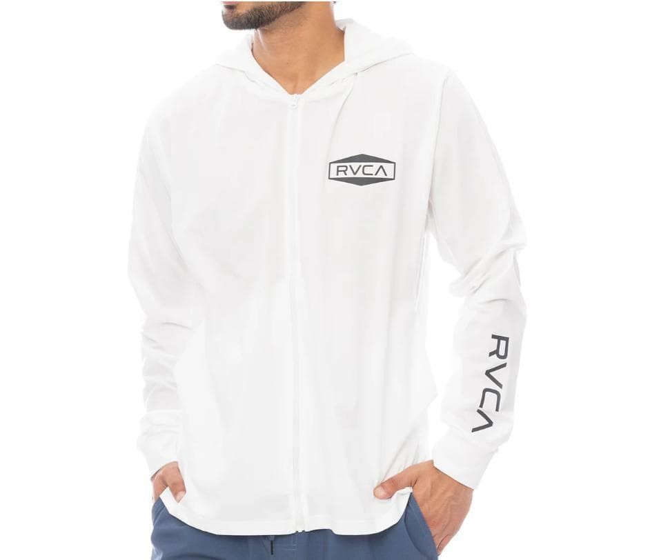 RVCA ルーカ 水陸両用 ラッシュパーカー L 白 UVカット 速乾 男女共用 メンズ レディース