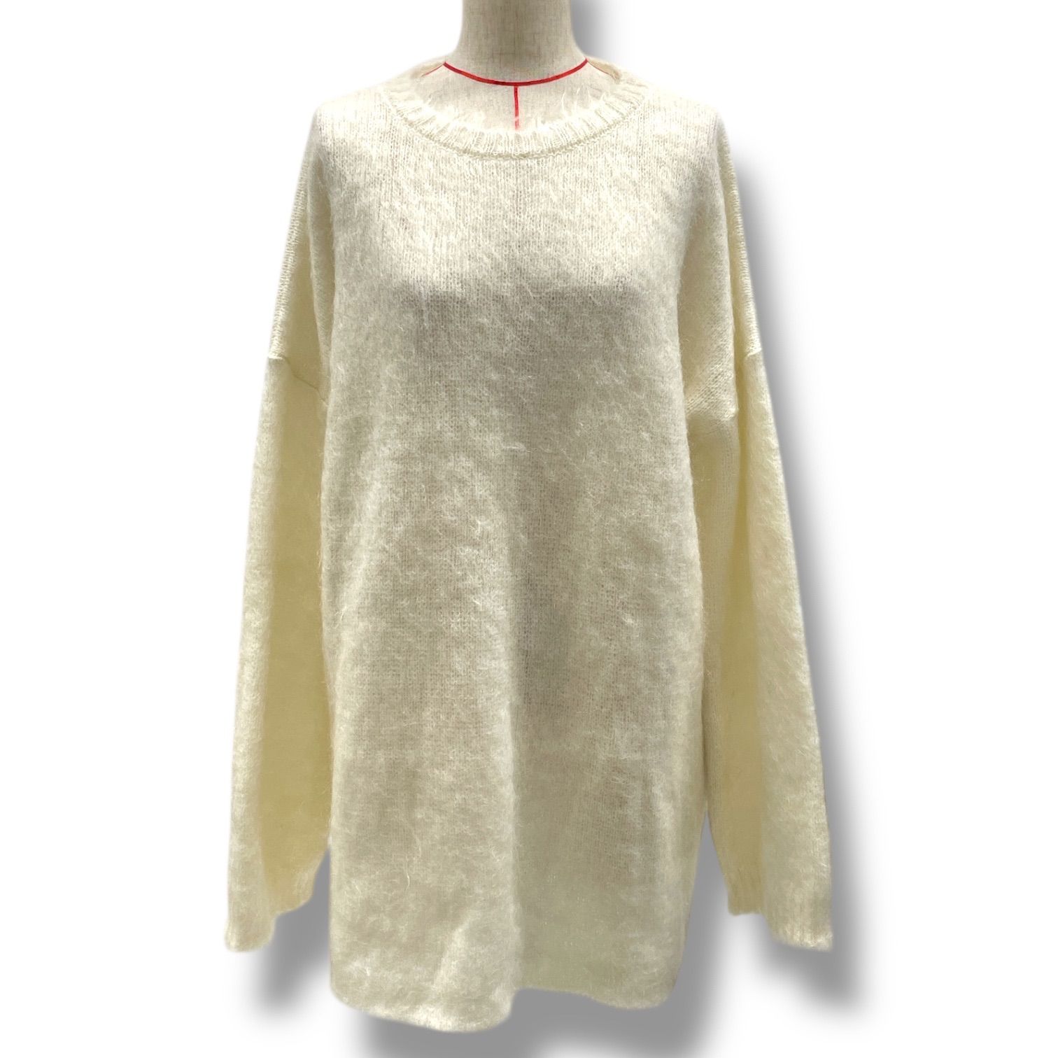 WEEKEND MaxMara ウィークエンドマックスマーラ モヘヤニット オーバーサイズトップス ニット セーター プルオーバー ウール 白 ホワイト Lサイズ レディース 冬 ゴーゴー古着マルイファミリー溝口店 4 No.152