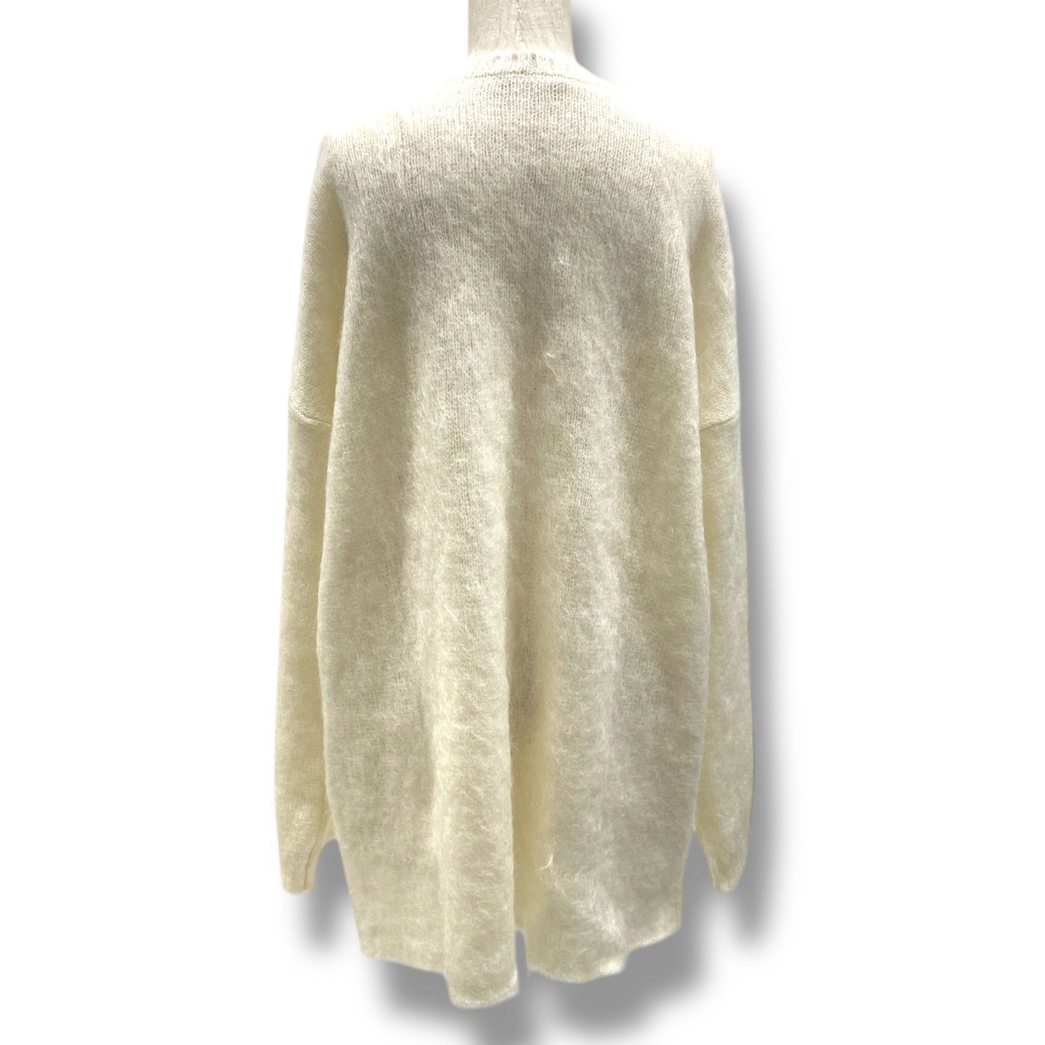  WEEKEND MaxMara ウィークエンドマックスマーラ モヘヤニット オーバーサイズトップス ニット セーター プルオーバー ウール 白 ホワイト Lサイズ レディース 冬 ゴーゴー古着マルイファミリー 4 No.152 長袖 ニット セーター