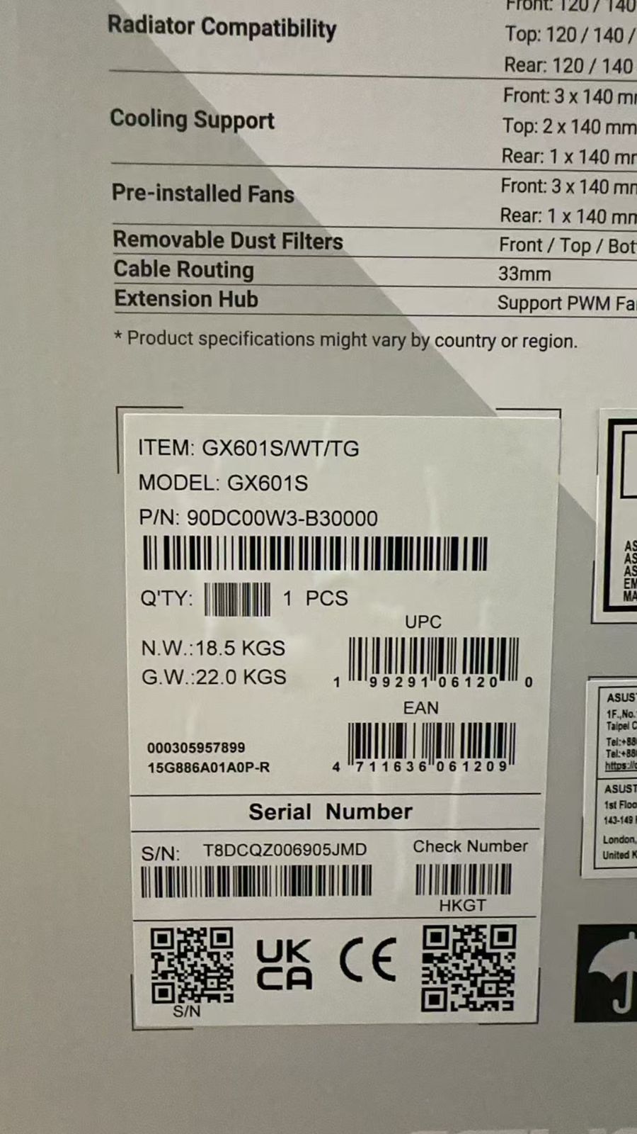 ASUS ROG Strix Helios II EATXミッドタワーゲーミングケース 921331