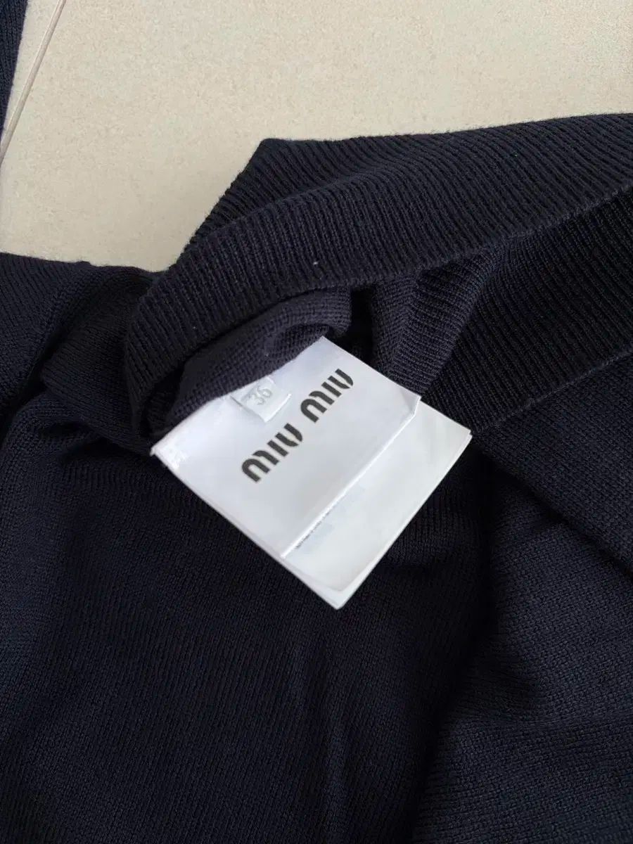  ミュウミュウ クロップド ウール セーター 36 長袖 ニット セーター