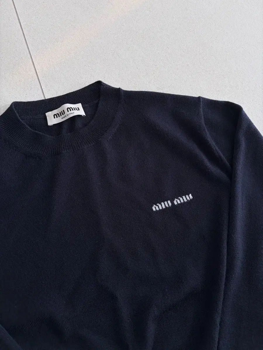 ミュウミュウ クロップド ウール セーター 36