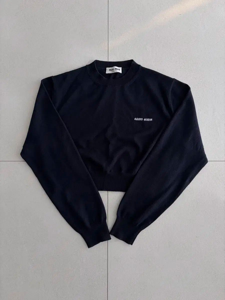 ミュウミュウ クロップド ウール セーター 36