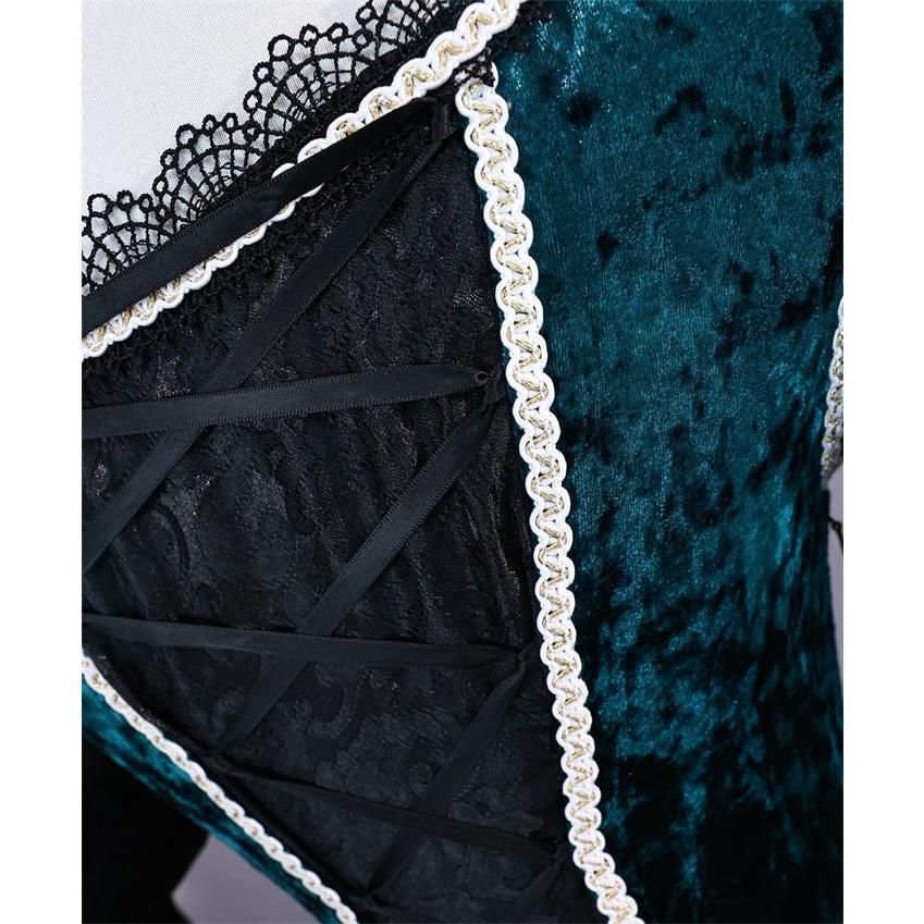 365日間返品無料！ 黒執事 ジークリンデ サリヴァン コスプレ衣装 ドレス セット 緑の魔女 ジークリンデ サリヴァン 衣装 ウィッグ 靴付き 豪華 フルセット コスチューム 仮装