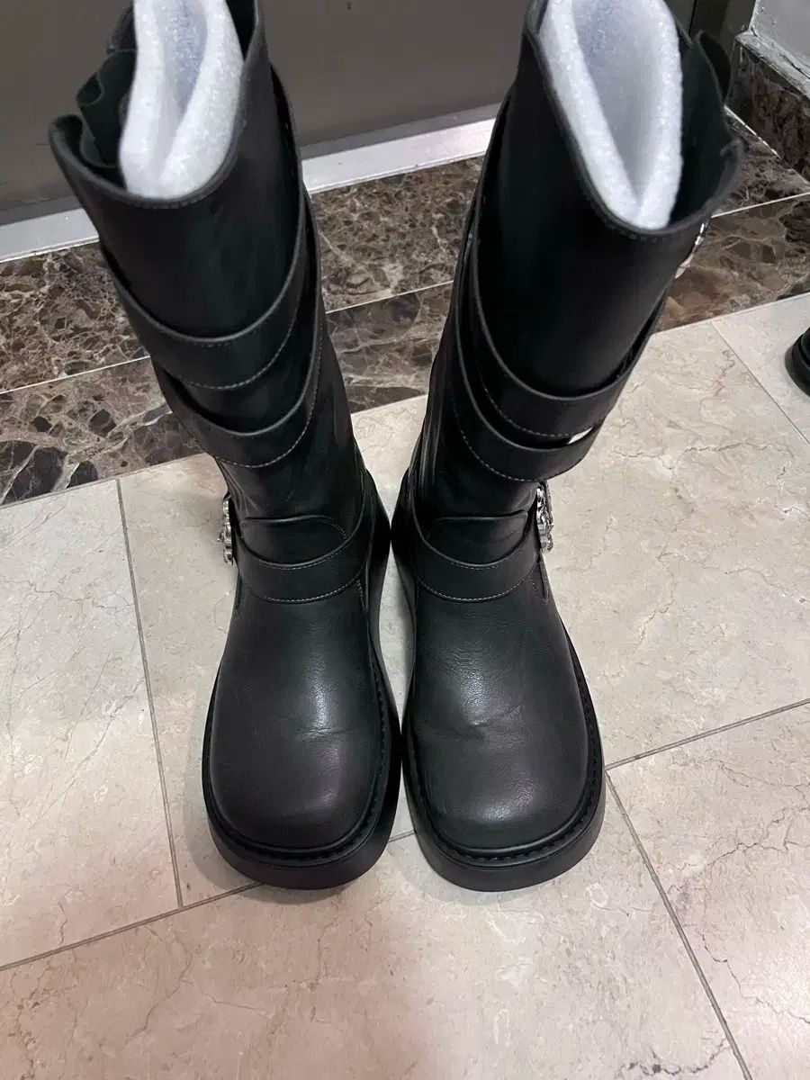 イェル ウェスタン バックル フォールディング ブーツ カーキ