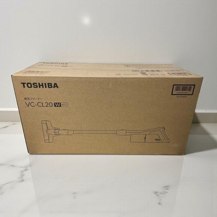 TOSHIBA 東芝 掃除機 VC-CL 20-W ホワイト サイクロン式 コードレス 軽量モデル バッテリーランプ付き