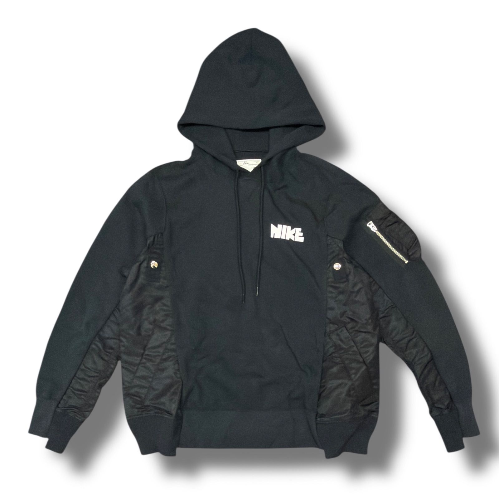 sacai × NIKE 20AW NRG HOODY ドッキングパーカー フーディ 再構築