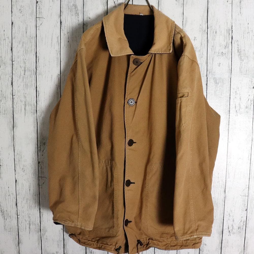 フランス製 Nioulargue ダック地 リバーシブル カバーオールジャケット