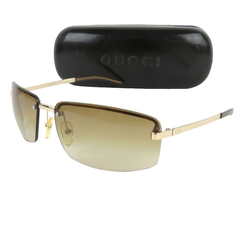 GUCCI グッチ サングラス ハーフリム ブラウン グラデーション GG 1794/S 3YGK1 61□15 125 メガネケース付き イタリア製 k10359