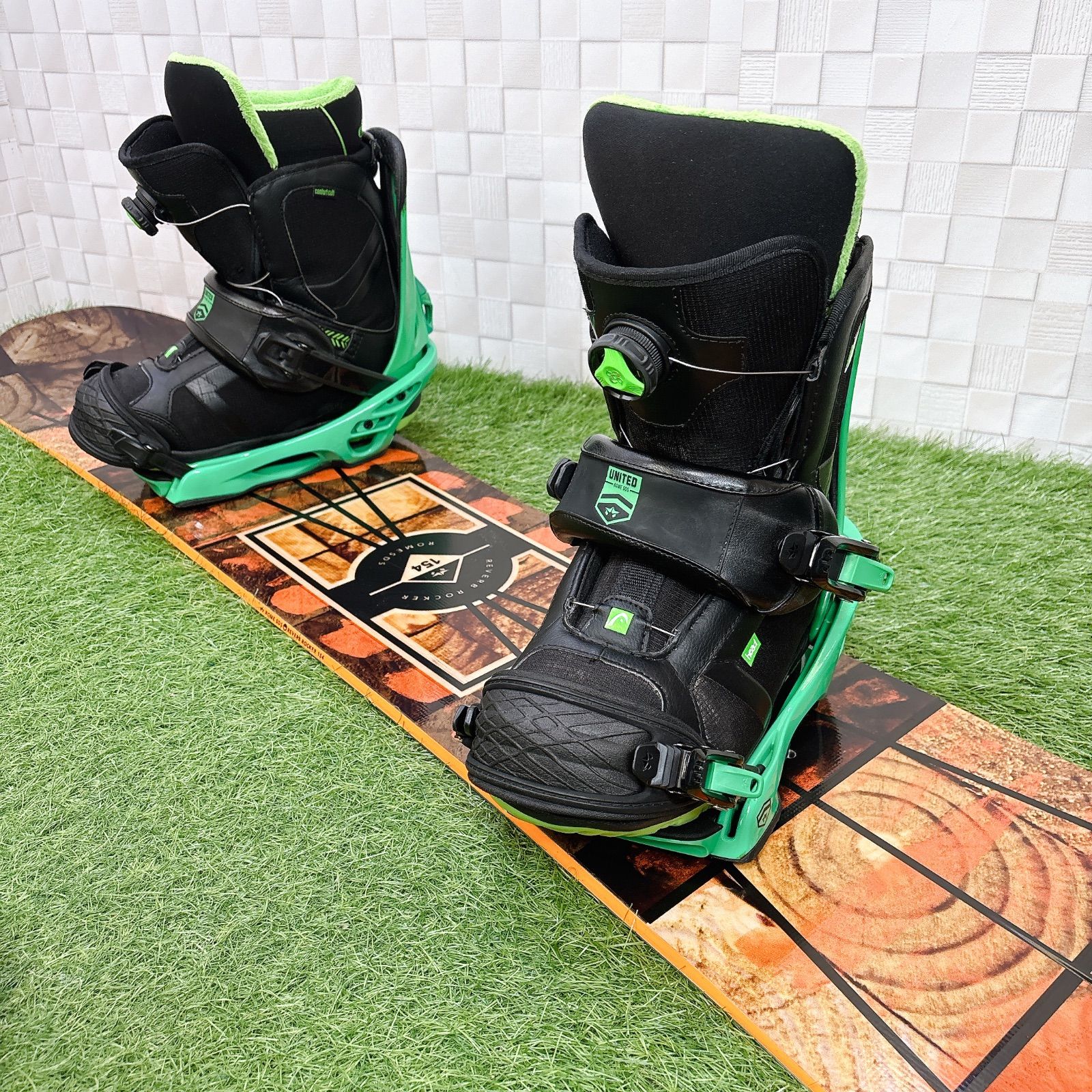 メンズ スノーボード 3点セット ROME SDS REVERB ROCKER 154cm ローム