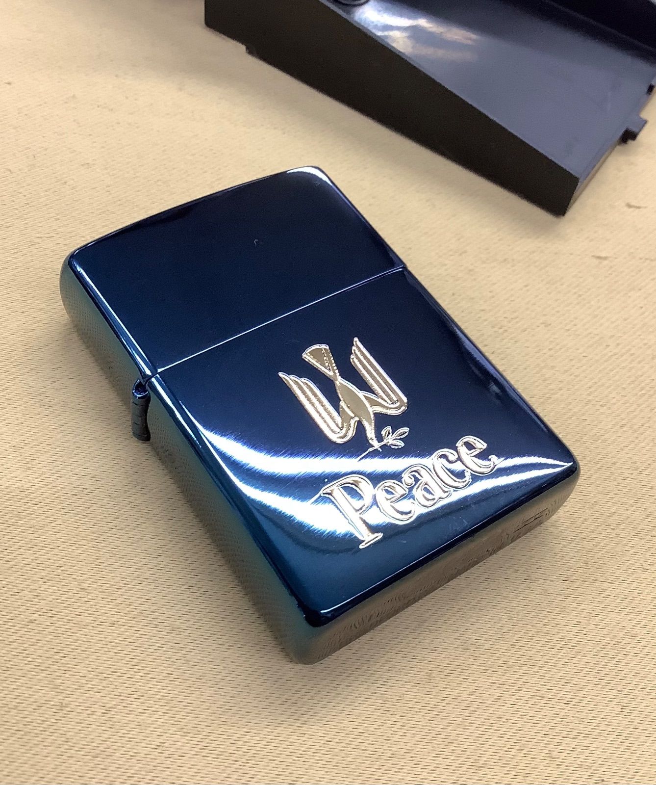 Zippo Peace ピース ブルーチタン 99年 【公式通販】 Zippo Peace ピース ブルーチタン 99年 【公式通販】