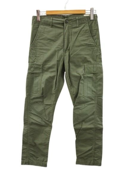 オアスロウ orslow リップストップ カーゴパンツ S カーキグリーン ボトムス