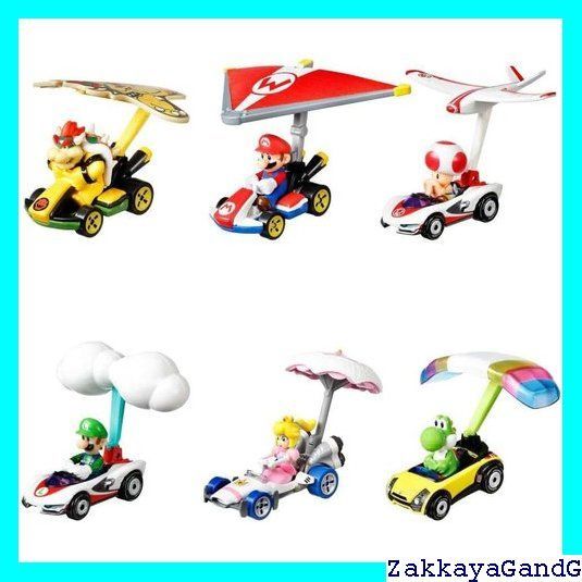  Hot Wheels ダイキャスト マリオ カート プリンセス ピーチ B ダッシャー ピーチパラソル グライダー付き 128 その他 ミニカー
