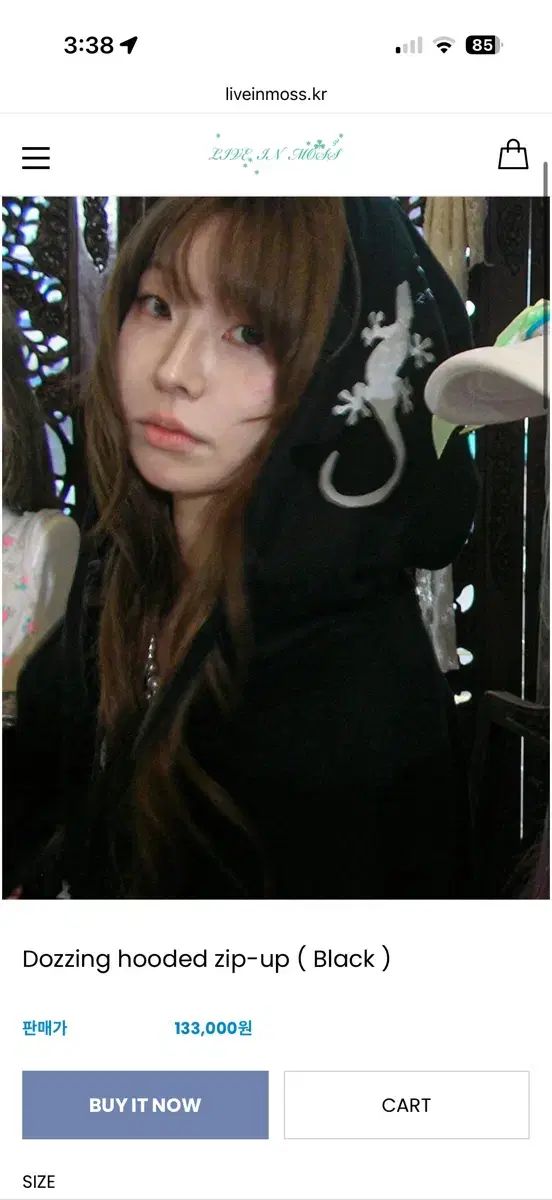 リー ウール モス ジップアップ ブラック