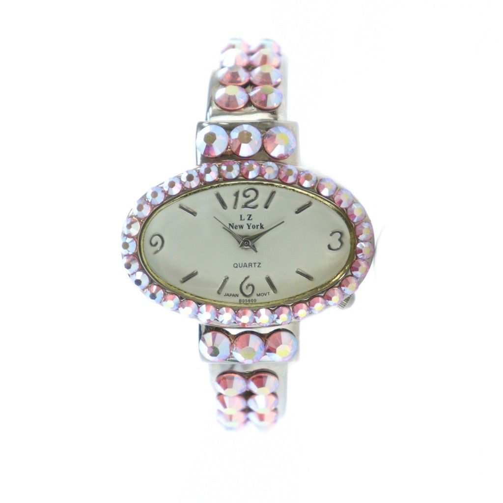 リズ LZ No.120 腕時計 バングルウォッチ クォーツ ラインストーン ピンク GY18 MQ
