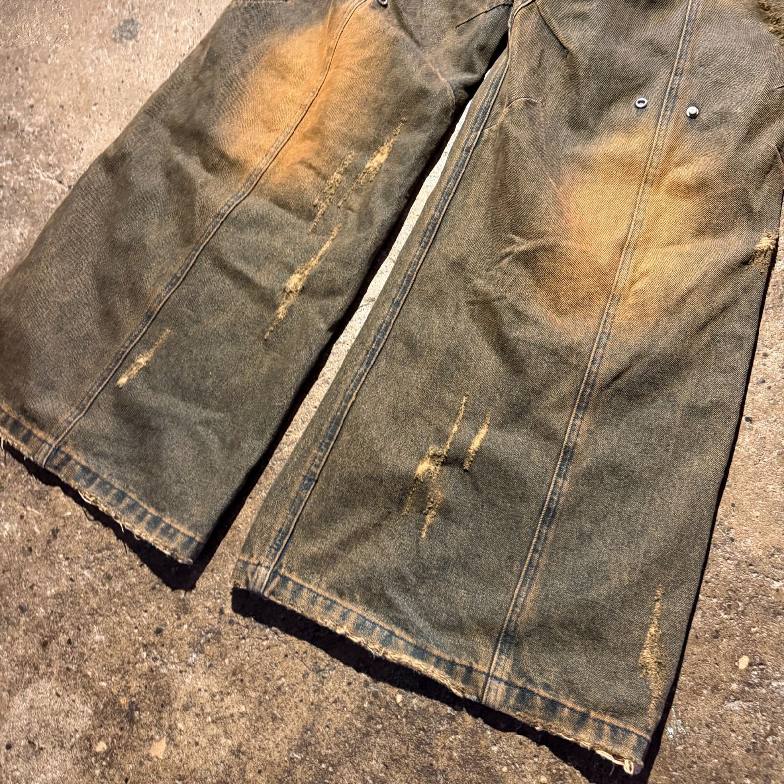 メンズ NO/FAITH STUDIOS SUN FADED DUNE BAGGY ダメージ加工 S ノー 